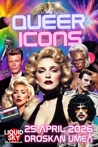 TAKE QUEER – Queer Icons 🌈✨ | 25 april @ Droskan Umeå